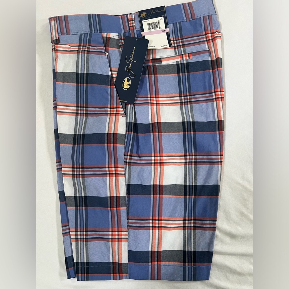 🔥Jack Nicklaus Golf Shorts STYLE #JNBSA034ST 496 COLOR BAJA BLUE W32 NWT $65.00